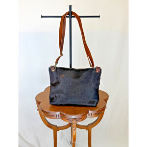 Hawks & Doves Brown Distressed Leather Cow Hide Xbody Purse #0284 Handbag